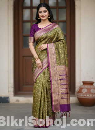 Kashmeri Katan Saree
